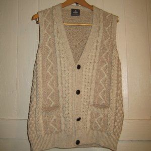 Aran Woollen Mills MADE IN IRELAND merino vest